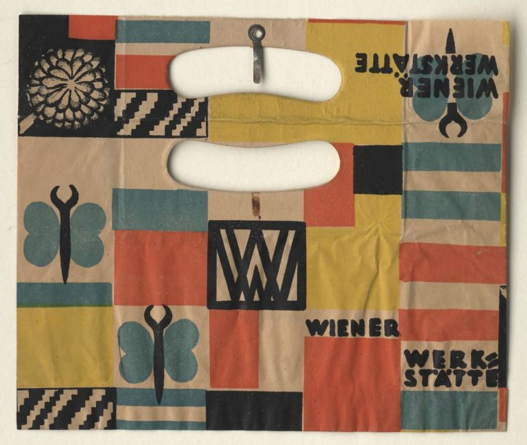 Tote bag of the Wiener Werkstätte using the pattern “Curzola” by Mathilde Flögl, 1924 25 © MAK