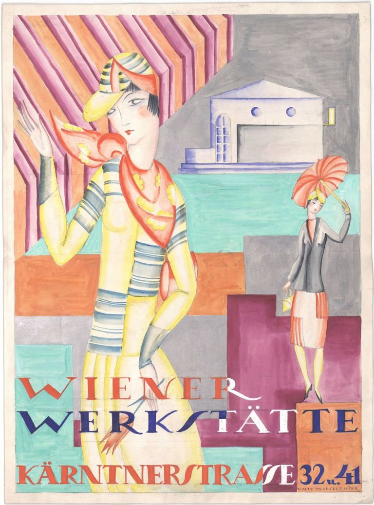 Vally Wieselthier, Advertisement for the fashion of the “Wiener Werkstätte Kärntnerstrasse 32 u. 41,” Vienna, before 1928 © MAK
