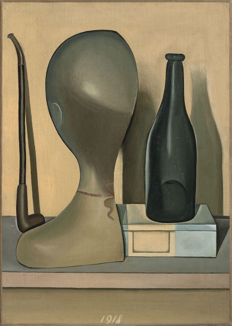 Giorgio Morandi, Natura morta metafisica, 1918, olio su tela, 54 x 38 cm. Fondazione Magnani-Rocca, Mamiano di Traversetolo, Parma [V. 36] © Giorgio Morandi, VEGAP, Madrid, 2021