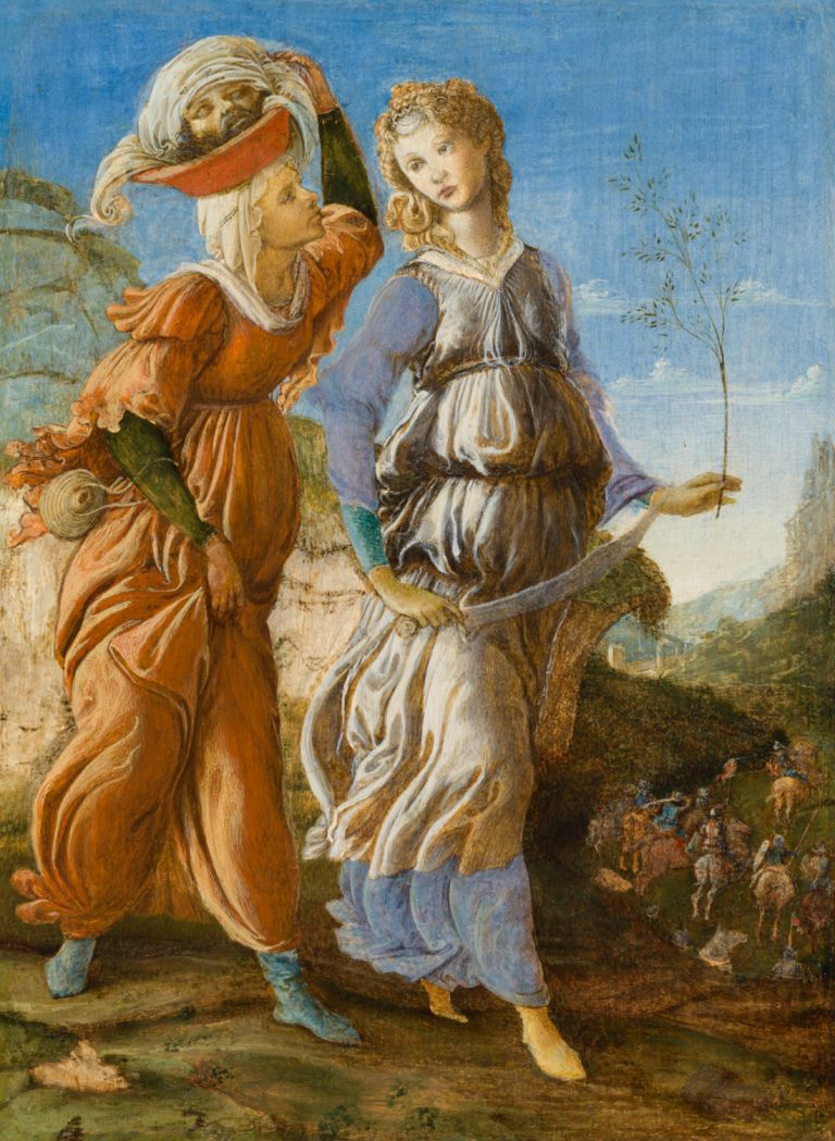 Alessandro Filipepi, comunemente detto Botticelli (1445-1520 circa), e Filippino Lippi (1457-1504), Il ritorno di Giuditta a Betulia (recto), 1469–1470