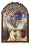 Alessandro Filipepi detto Botticelli e bottega, Incoronazione di Maria Vergine con san Giusto, beato Jacopo Guidi, san Romualdo, san Clemente e monaco camaldolese, 1492 ca., tempera e olio su legno su tela, cm 269x175. The Bass, Miami. Photo © Zaire