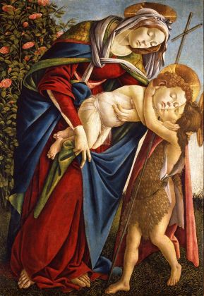 Alessandro Filipepi detto Botticelli, Madonna col Bambino e san Giovannino, 1505 ca., tempera e olio su tela, cm 134x92. Firenze, Gallerie degli Uffizi (Palazzo Pitti, Galleria Palatina). Photo Gabinetto Fotografico delle Gallerie degli Uffizi