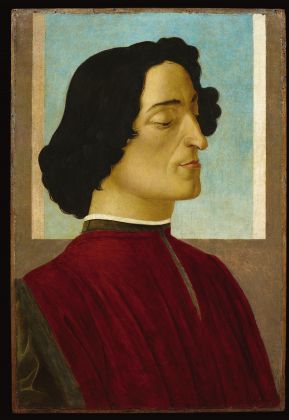 Alessandro Filipepi detto Botticelli, Ritratto di Giuliano de' Medici, 1478-80 ca., tempera e olio su legno, cm 59,5x39,3. Bergamo, Accademia Carrara. Photo © Fondazione Accademia Carrara, Bergamo