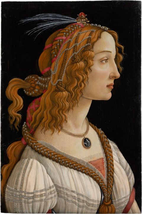 Alessandro Filipepi detto Botticelli, Figura allegorica detta La Bella Simonetta, 1485 ca., tempera e olio su legno, cm 81,8x54. Francoforte, Städel Museum. Photo CC BY-SA 4.0