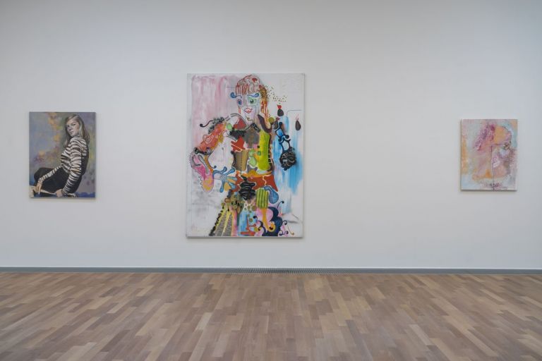 Albert Oehlen. “grandi quadri miei con piccoli quadri di altri”. Installation view at MASI Lugano, 2021