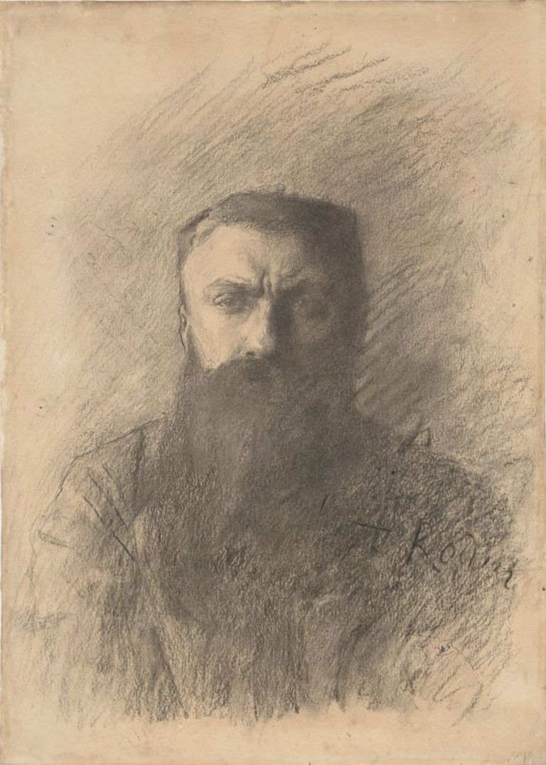 Auguste Rodin, Autoportrait, 11 novembre 1898 ca., carboncino su carta velina, 42 x 29,8 cm. Musée Rodin, Parigi © Musée Rodin. Photo Jean de Calan