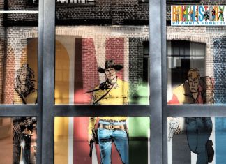 Bonelli Story. 80 anni a fumetti. Installation view at Fabbrica del Vapore, Milano 2021
