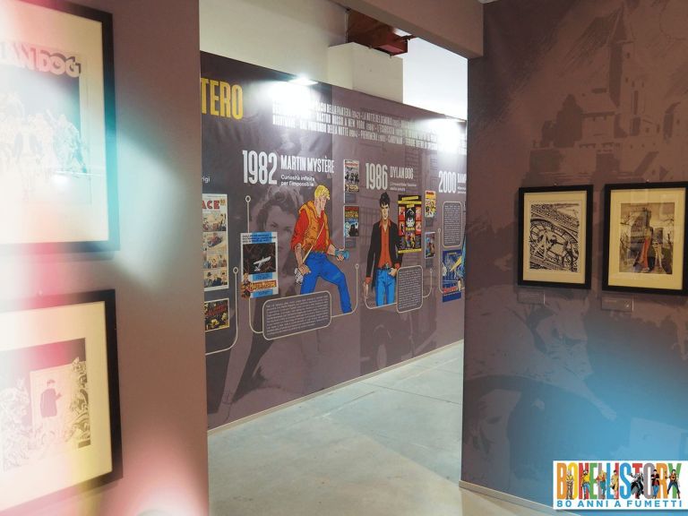 Bonelli Story. 80 anni a fumetti. Installation view at Fabbrica del Vapore, Milano 2021