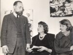 Da sx, Conrad Marca-Relli, Antonietta Pirandello e Anita Gibson, Galleria La Tartaruga, Roma, 1957 © Archivio Marca Relli