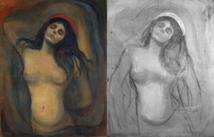 Scoperta sulla prima versione della “Madonna” di Edvard Munch: ecco i disegni preparatori