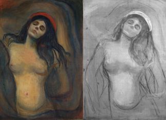 Edvard Munch Madonna_digital montage_photo and IR photo Borre Hostland_The National Museum of Norway