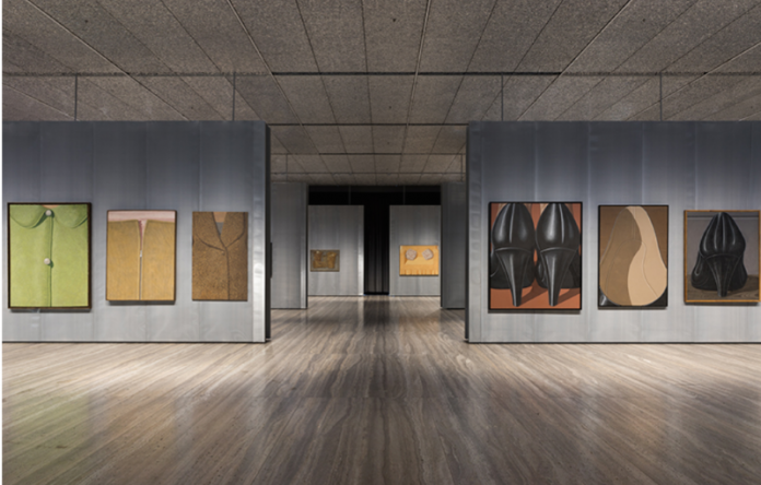 Exhibition view of “Domenico Gnoli” at Fondazione Prada, Milan. Photo Roberto Marossi