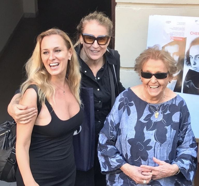 Gaia Riposati, Laura Cherubini e Mimma Pisani alla presentazione del libro su Vettor Pisani all'Accademia di Belle Arti di Roma. Photo Massimo Di Leo