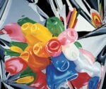 Jeff Koons, Tulips, 1995-98, dalla serie Celebration, olio su tela, cm 282,9 x 332,7. Collezione privata © Jeff Koons. Photo Tom Powel Imaging