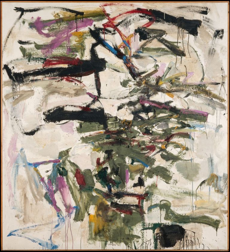 Joan Mitchell, Méphisto, 1958. Oil on canvas, 182 x 165 cm. Centre Pompidou, Musée national d’art moderne, Paris, exchange of value, 1995 © Estate of Joan Mitchell © Centre Pompidou, MNAM-CCI/Jacques Faujour/Dist. RMN-GP