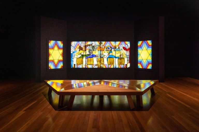 Judy Chicago. A Retrospective. Exhibition view at de Young Museum,San Francisco 2021. Photo Gary Sexton