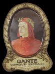 Latta pubblicitaria per “Dante Vermouth Excelsior” C. Anselmo & C. Torino, 1930 ca., cromolitografia su latta, 24x17 cm. Torino, Collezione Soleri