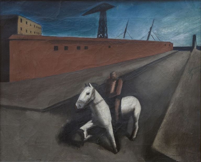 Mario Sironi, Il molo (Cavallo bianco e molo), 1921 © by SIAE 2021