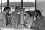 Natalie de Blois with students at UT Austin in the 1980s. Courtesy of the University of Texas at Austin.