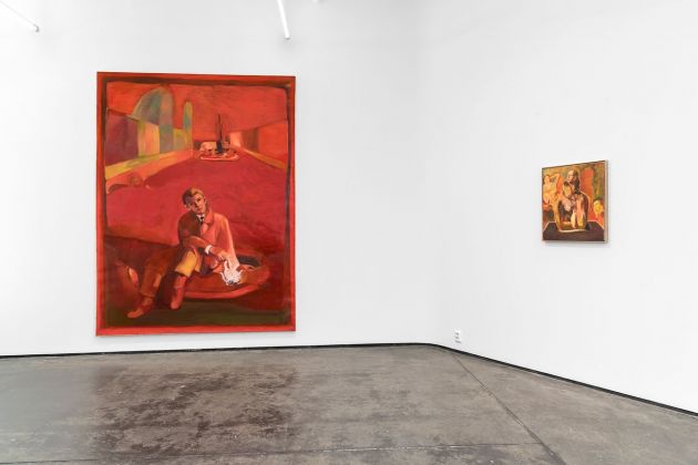 Paola Angelini - Installation view of Biography of a painted table, Solo show, Brandstrup Gallery, Oslo, 2021