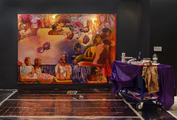 Paola Angelini, Splendor Solis, 190 x 260 cm, tecnica mista su tela, 2021, installation view at Ca’ Pesaro, Venezia 2021