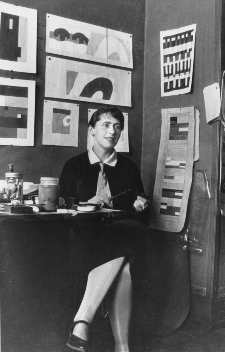 Sophie Taeuber-Arp in her studio-office at l’Aubette, 1927. Collection Fondation Arp, Clamart