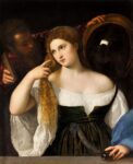 Tiziano Vecellio, Giovane donna allo specchio, 1515 ca., olio su tela, 99x76 cm. Musée du Louvre, Parigi © RMN Grand Palais Franck Raux