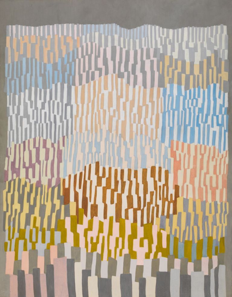 Vera Pagava, The Big City (La Grande Ville), 1959. Oil on canvas, 146 x 116 cm. Centre Pompidou, Musée national d’art moderne, Paris, gift of Mme Elisso Tarassachvili, 2016 © Association culturelle Vera Pagava © Centre Pompidou, MNAM-CCI/Georges Meguerditchian/Dist. RMN-GP