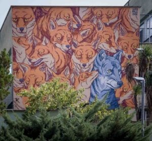 Lupus in muta. A Roma nuovo murales di Lucamaleonte per la biodiversità