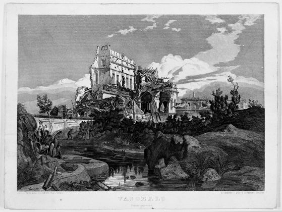 Domenico Amici (Roma 1808-1877) Il Vascello distrutto, 1858 acquaforte e bulino su carta, 206 x 272 mm Roma, Istituto Nazionale per la Grafica, FN27182