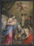 Plautilla Bricci (Roma 1616 - post 1690) Stendardo della Compagnia della Misericordia raffigurante la nascita (09a) e il martirio (09b) di san Giovanni Battista, 1675 olio su tela, 247 x 175 cm Poggio Mirteto, chiesa di San Giovanni Battista, altare maggiore