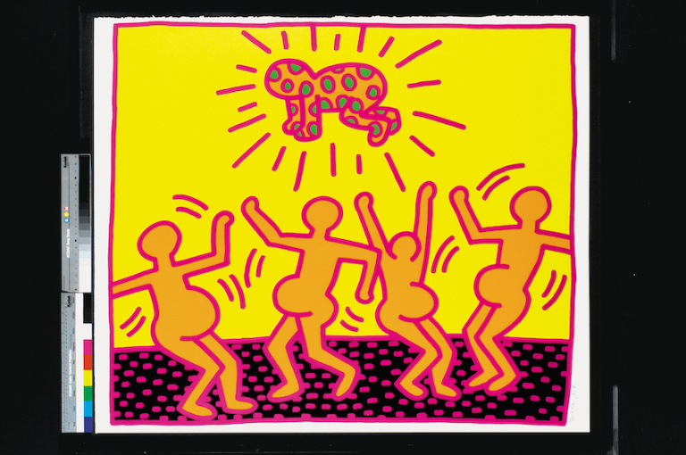 Untitled (Fertility) [Senza titolo (Fertilità)], 1983, Serigrafia su carta, 106 x 127 cm Ed. 75/100, Courtesy of Nakamura Keith Haring Collection © Keith Haring Foundation