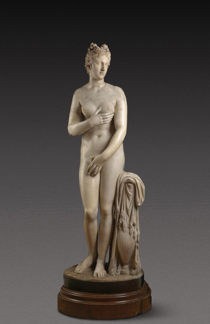A Marble Figure of the Capitoline Aphrodite, Roman Imperial, 1st2nd Century A.D., with 18th Century Restorations. Courtesy Sotheby's