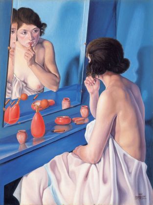 Cagnaccio di San Pietro, Donna allo specchio, 1927, olio su tavola. Collezione della Fondazione Cariverona (Archivio fotografico della Fondazione Cariverona)