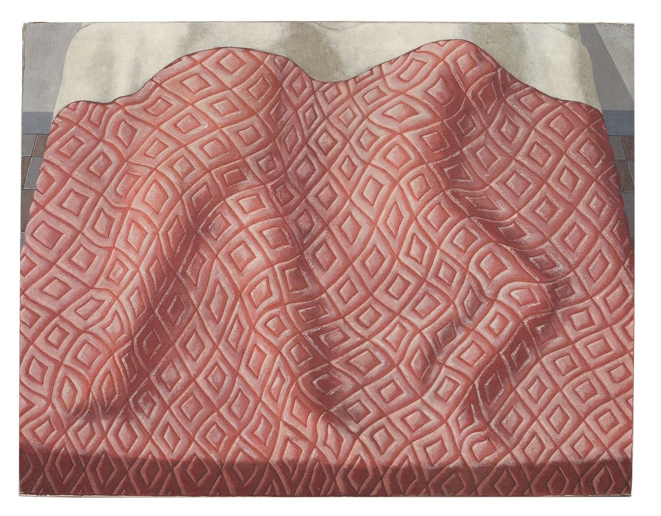 Domenico Gnoli, Due dormienti, 1966. Acrilico e sabbia su tela. Collezione Privata © Domenico Gnoli, by SIAE 2021