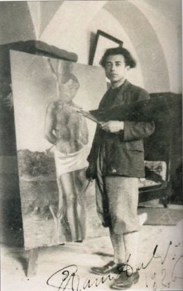 Emanuele Rambaldi nello studio, 1926. Courtesy Archivio Pittori Liguri