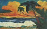 Emil Nolde, Palmen am Meer, 1914, olio su tela, 70 x 110 cm. Nolde Foundation Seebüll