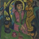 Ernst Ludwig Kirchner, Sitzende Frau mit Holzplastik, 1912. Photo Travis Fullerton © Virginia Museum of Fine Arts