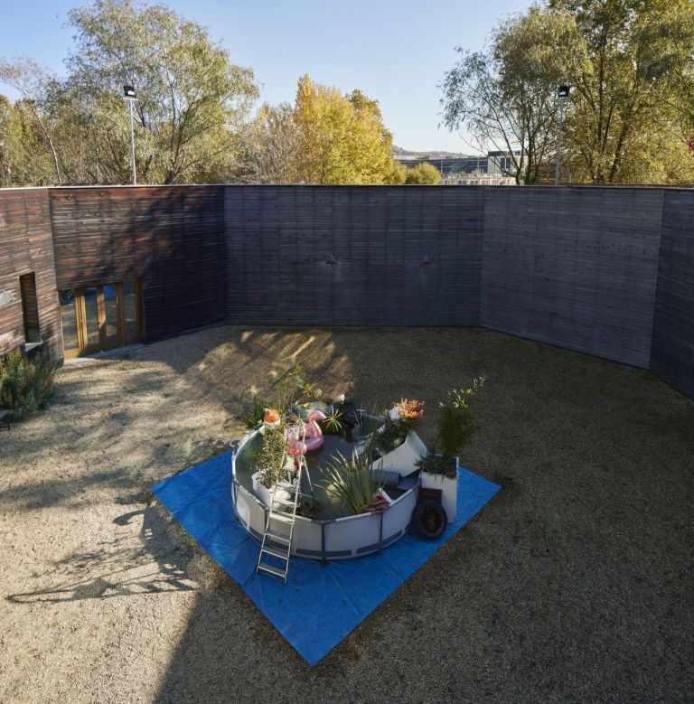 Eugenio Tibaldi, Untitled, Swimming Pool. Installation view at PAV, Torino 2021. Photo Agostino Osio – Alto Piano