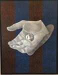 Felice Levini, Mano, 2019, olio su tela e grafite, 2,45x1,75 m