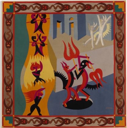 Fortunato Depero, Diavoletti neri e bianchi. Danza di diavoli, 1922, Mart, Fondo Depero