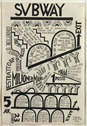 Fortunato Depero, Subway. Pagina parolibera, 1929, Mart, Fondo Depero