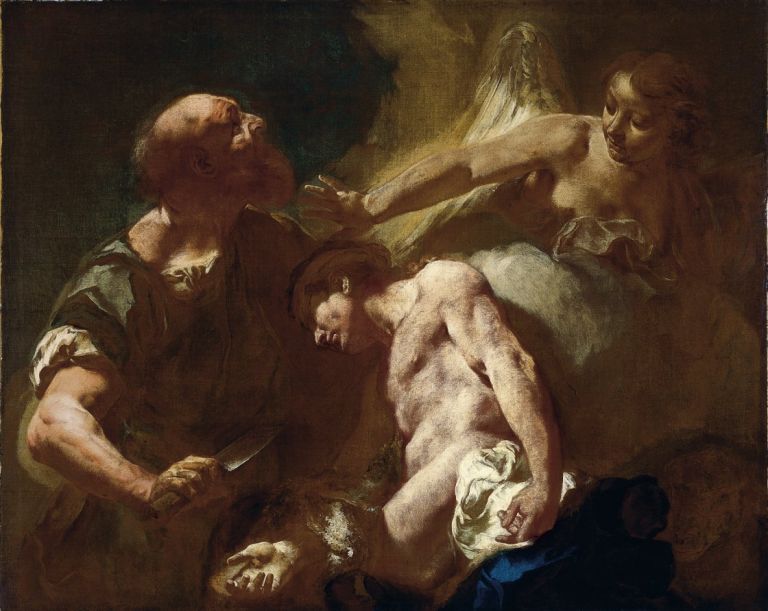 Giambattista Piazzetta, Il sacrificio di Isacco, Colección Thyssen Bornemisza, en depósito en el Museu Nacional d’Art de Catalunya MNAC