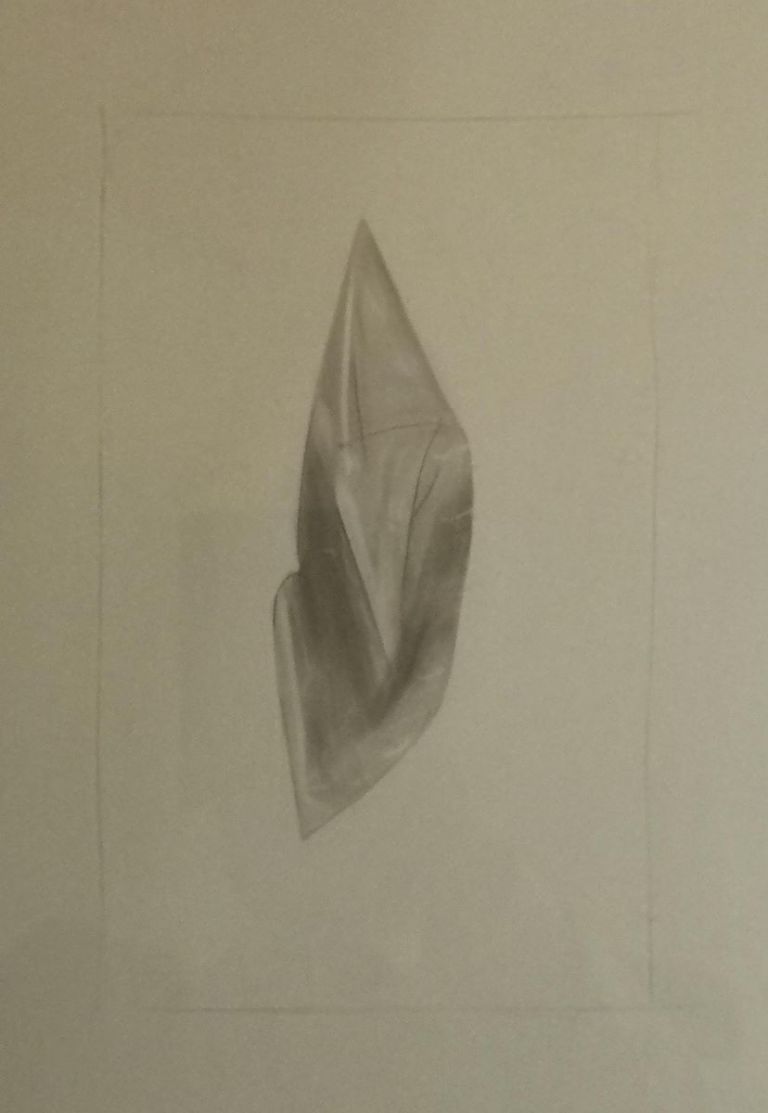 Gino De Dominicis, Senza titolo, seconda metà degli anni Ottanta, mina di piombo su tavola (formica), cm 37x28