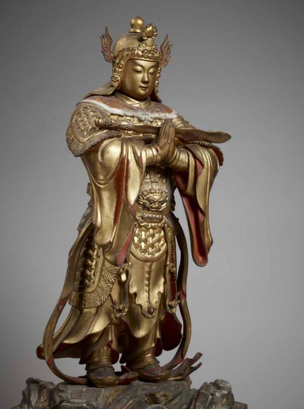 Ida ten (Skanda), XIX secolo, legno laccato e dorato, Musée national des arts asiatiques Guimet, Paris © RMN Grand Palais (MNAAG, Paris) – Thierry Ollivier