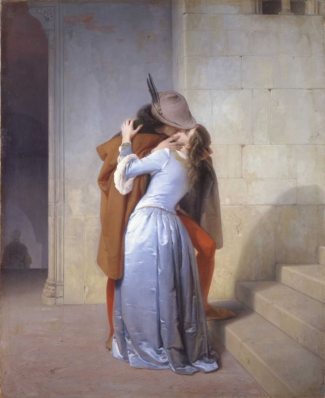 Il celebre Bacio di Hayez, fra i dipinti utilizzati per il laboratorio “Grammatica a colori” © Pinacoteca di Brera