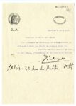 Lettre envoyée au Garde des sceaux pour une demande de naturalisation, comprenant la signature de 1940. © Archives de la Préfecture de Police de Paris © Succession Picasso 2021