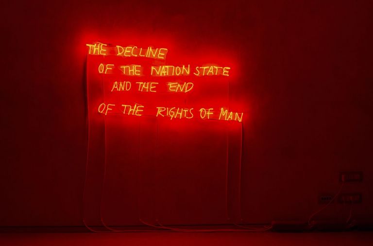 Margherita Moscardini, The Decline of the Nation State and the End of the Rights of Man, 2020. Photo Alessandro Canova