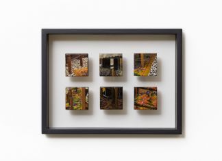 Marta Naturale, Home #5, 2014, olio su tavola, 6 elementi, 4,5x4,5 cm cadauno. Photo Daniele Molajoli