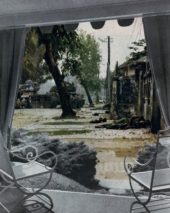 Martha Rosler, Patio View, dalla serie House beautiful Bringing the War Home, 1967 72